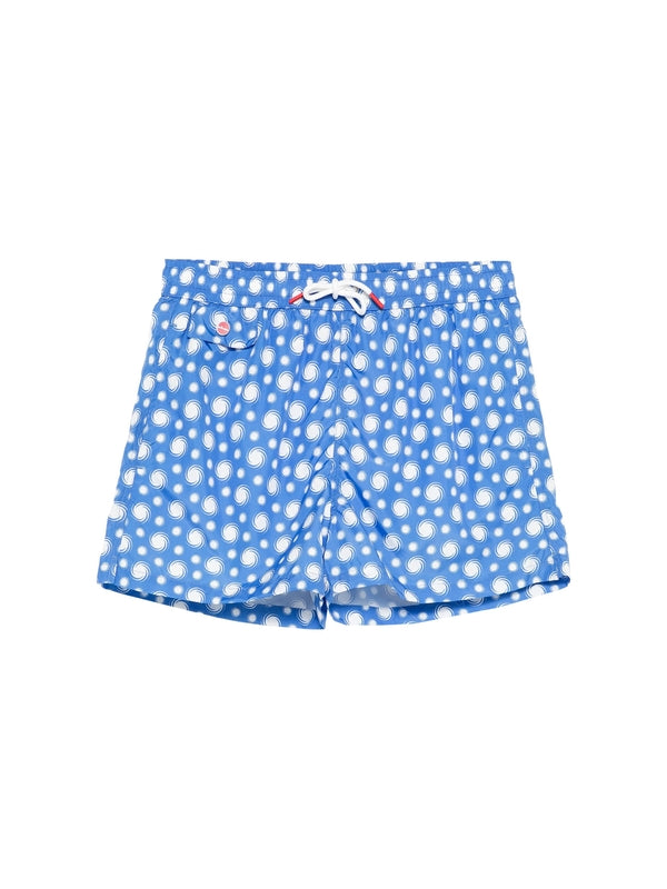 Drawstring Allover Printing Swim Shorts