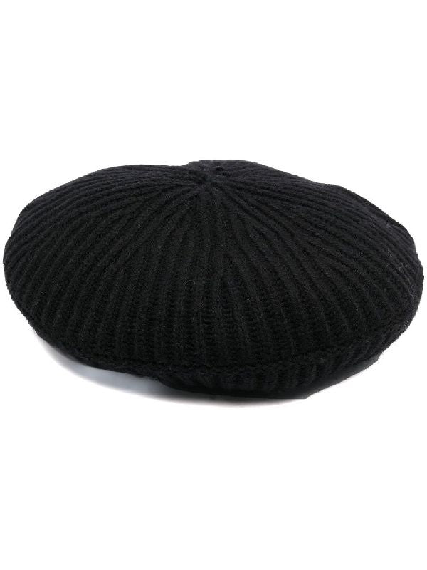 Logo Patch Ribbed Beret