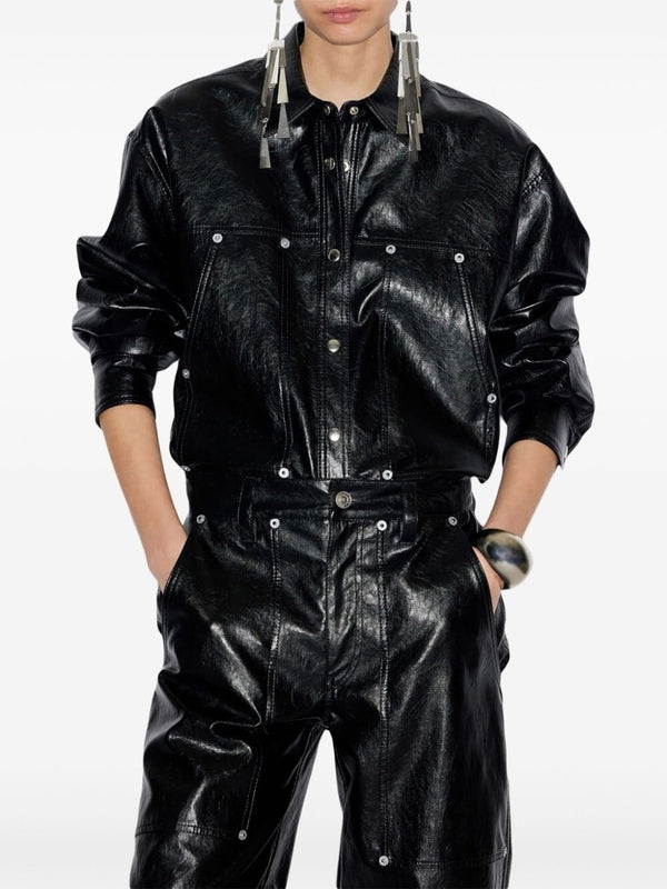 Abelia Fake Leather Shirt