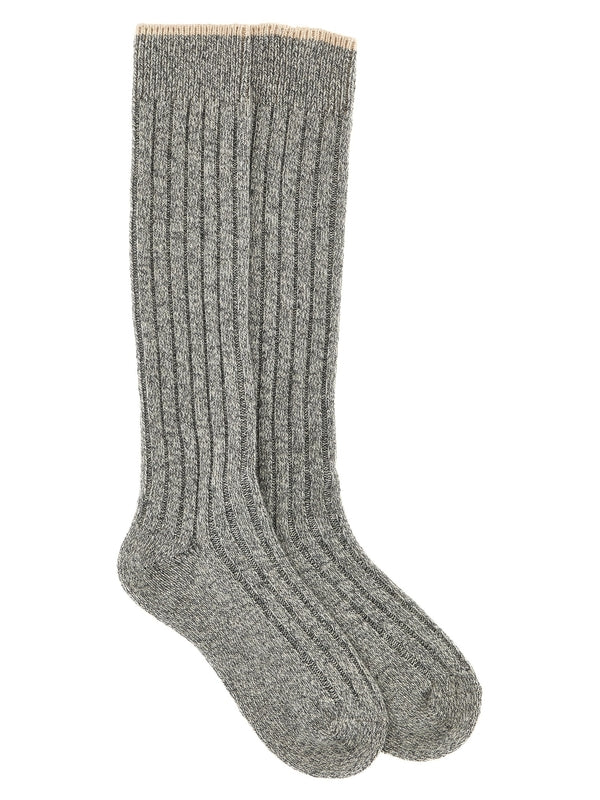 Cashmere Rib Socks