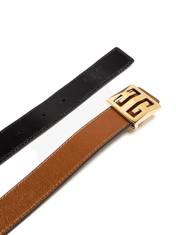 4g Logo Buckle Reversible Leather Belt