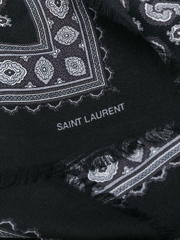 Allover Pattern Cashmere Silk Scarf