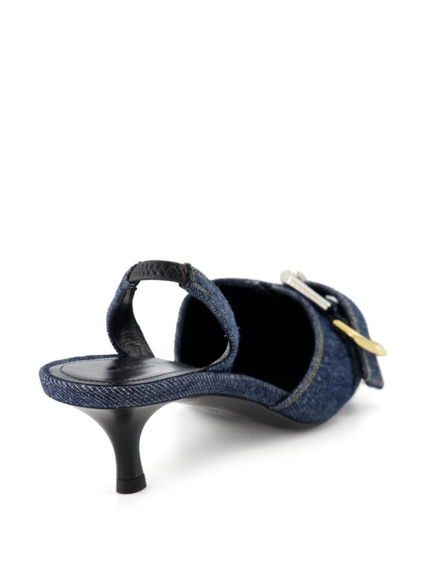 Buayu Washing Denim Slingback Heel