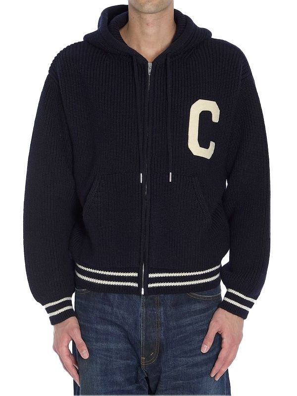 College Zip-Up Cardigan