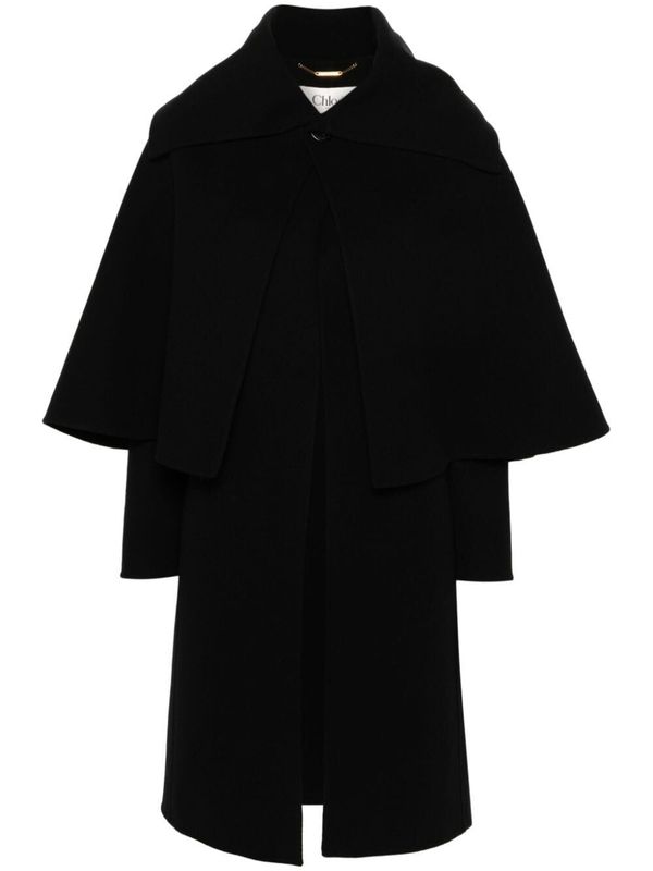 Wool Cashmere Cape Coat