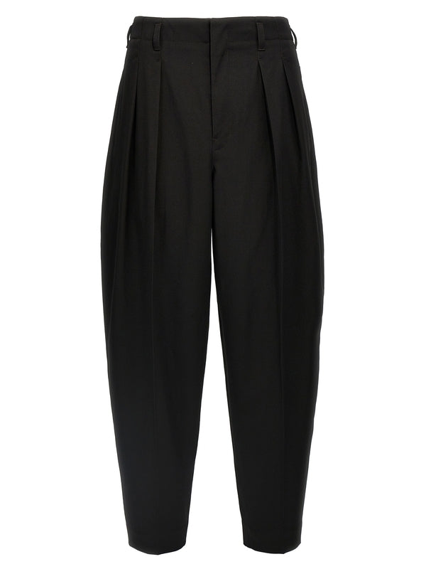 Pleated Tapered Wool Pants