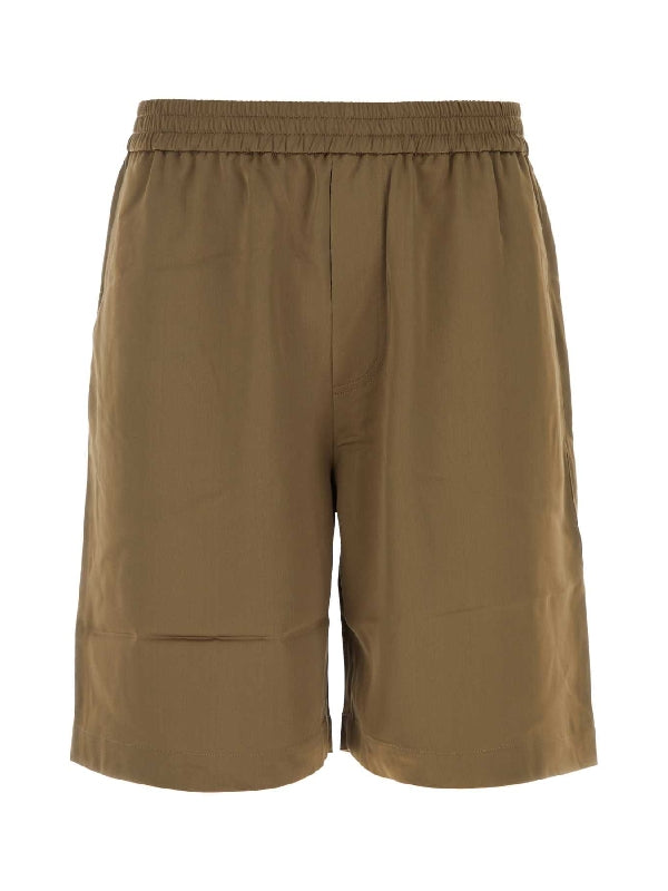 Satin Banded Bermuda Shorts