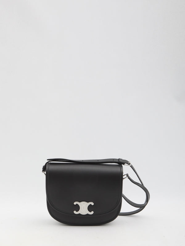 Triomphe Logo Detail Leather Shoulder Bag