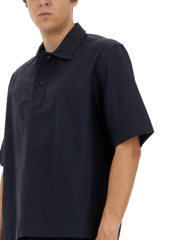 Black Cotton Polo Shirt