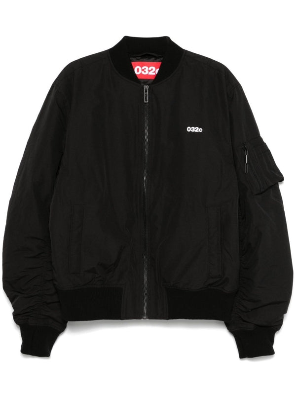 Nighthawks Back Logo Nylon Bomber Jacket