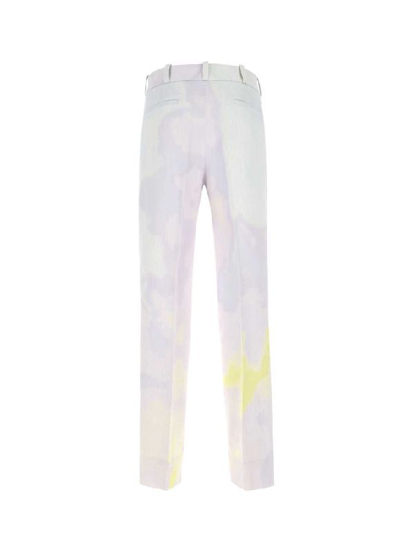 Yellow Motif Embellished Linen Cotton
  Pants