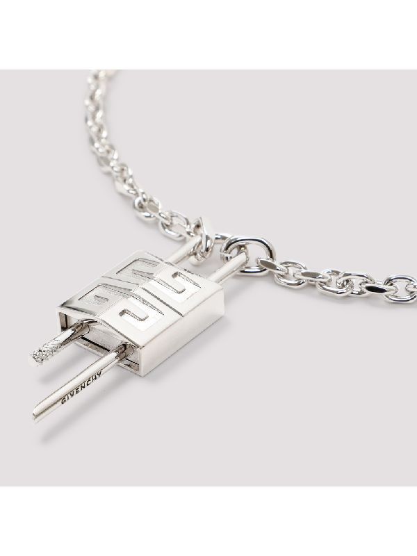 Silver 4G Lock Necklace