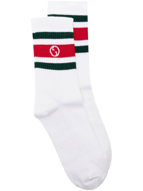 Interlocking G Stripe Socks