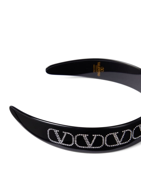 V Crystal Logo Hair Band