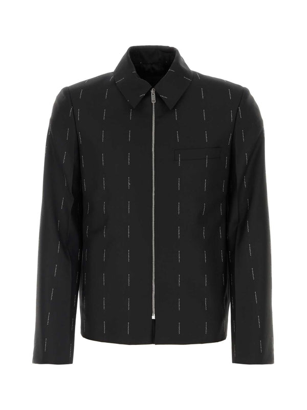 Allover Logo Zip-Up Jacket