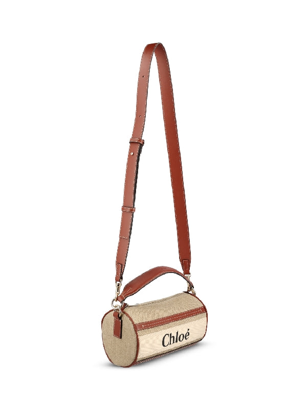 Woody Logo Canvas Shoulder Bag