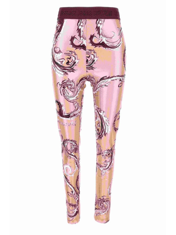 Baroque Pattern Metallic LeGGings