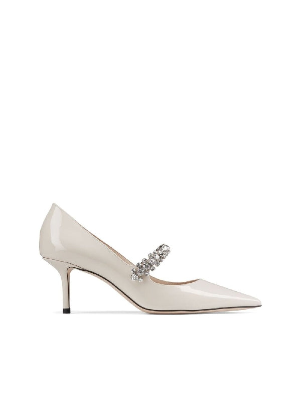 Crystal Detail Leather Pumps