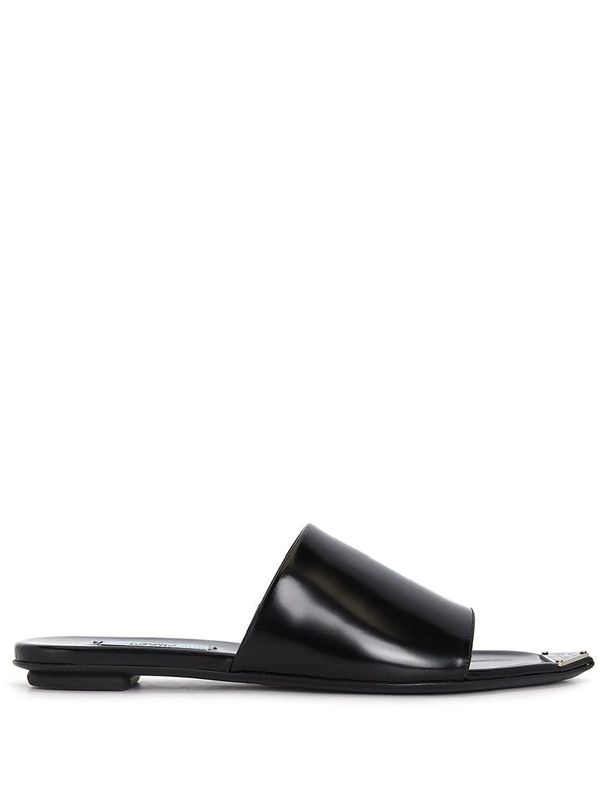 Prada Black Slides