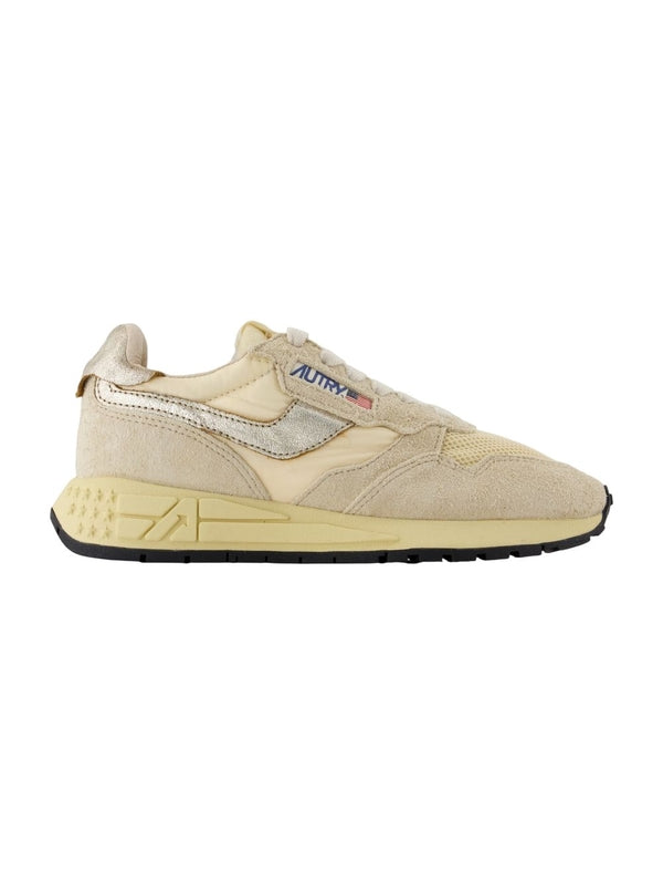 Autry Beige Low Top Sneakers