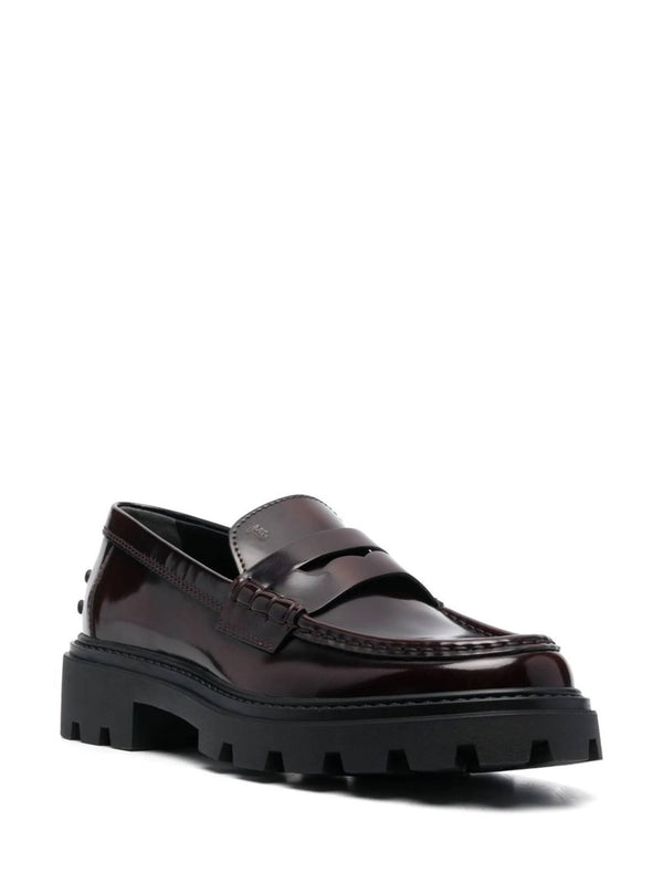 Black Leather Penny Loafers