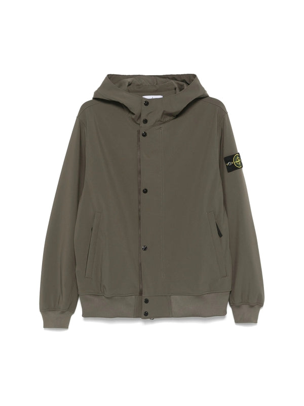 Woven Patch Nylon Hooded Jacket