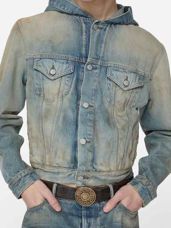 Dirty Washed Hooded Denim Jacket