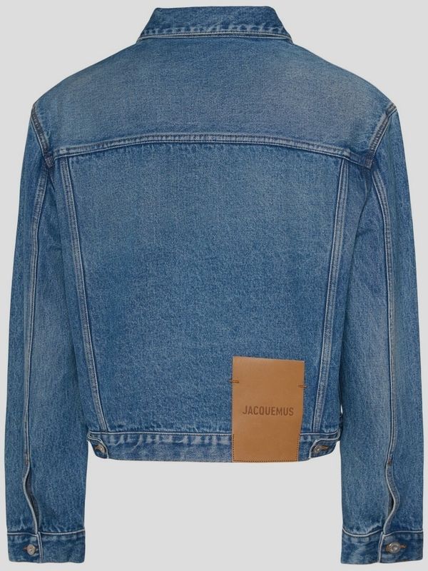 Back Logo Patch Cotton Denim Jacket