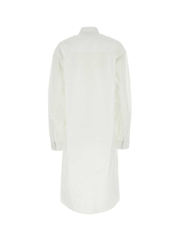 White Cotton Shirt Dress
