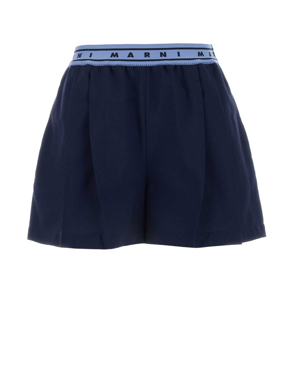 Waist Logo Band Wool Shorts