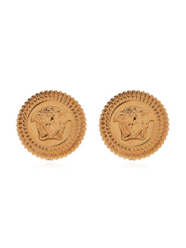 Medusa Head
  Gold Earrings