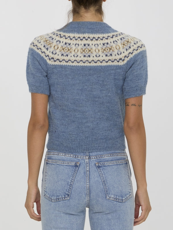 Triomphe Wool Short Sleeve Knit