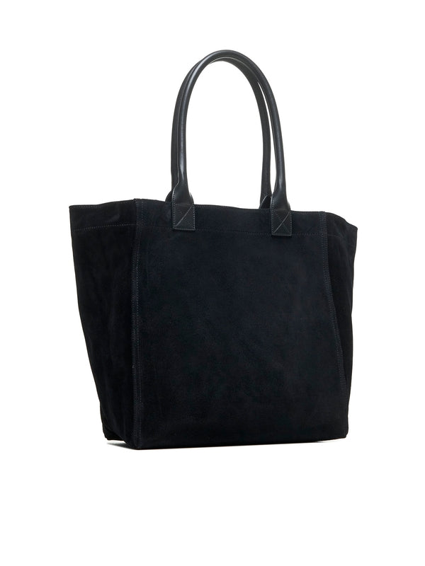 Yenkee Suede Logo Tote Bag