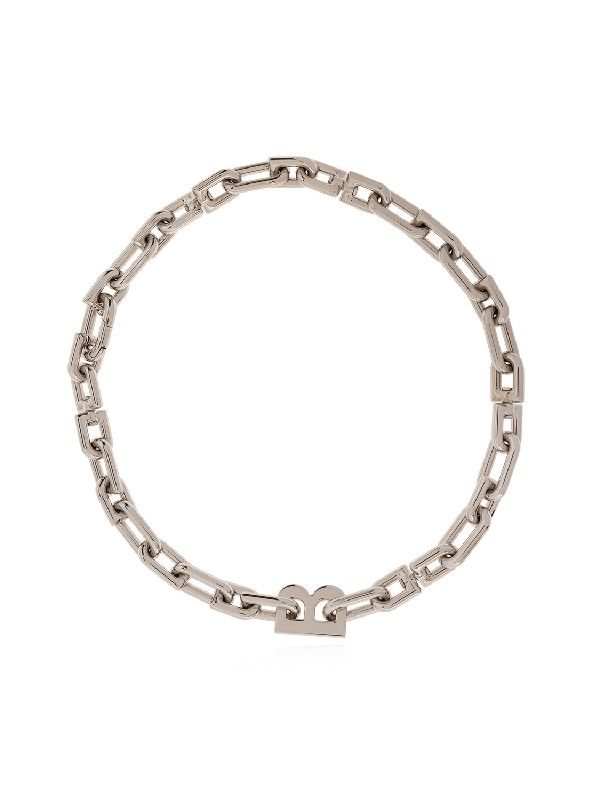 Silver-tone B
  Chain Necklace