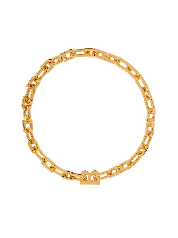 Gold-tone B
  Chain Necklace