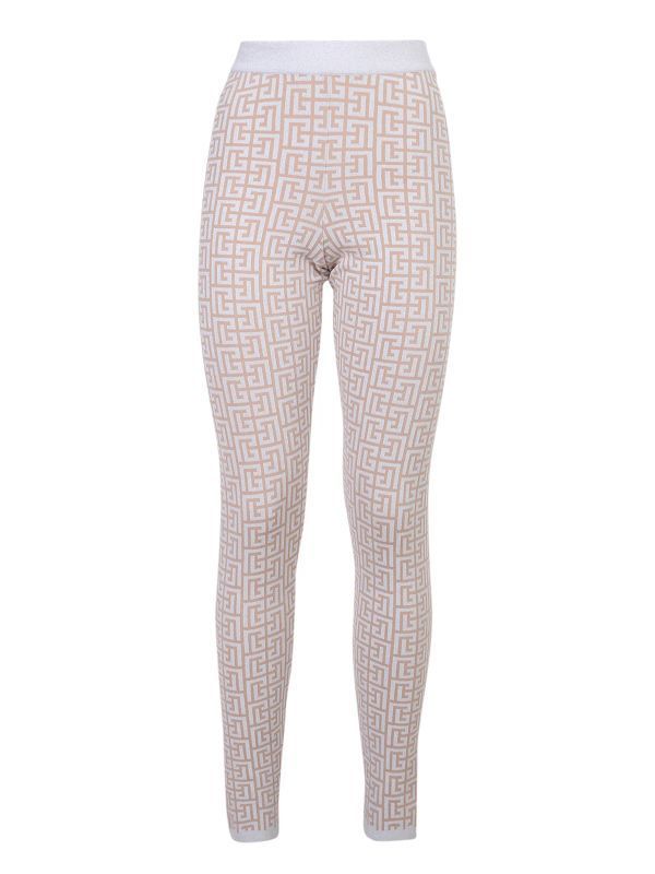 Monogram Lurex Knit Leggings