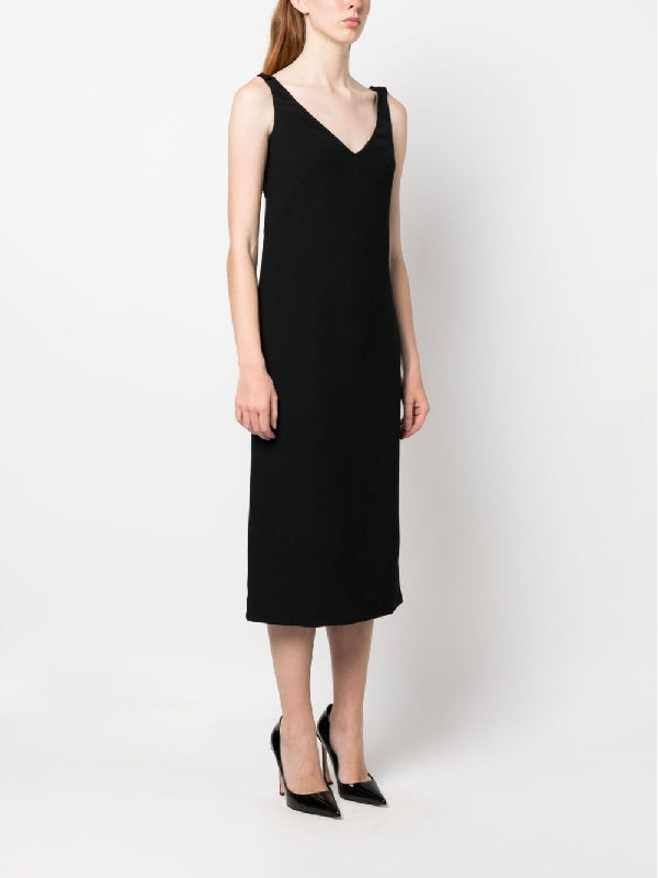 V-Neck Midi Dress