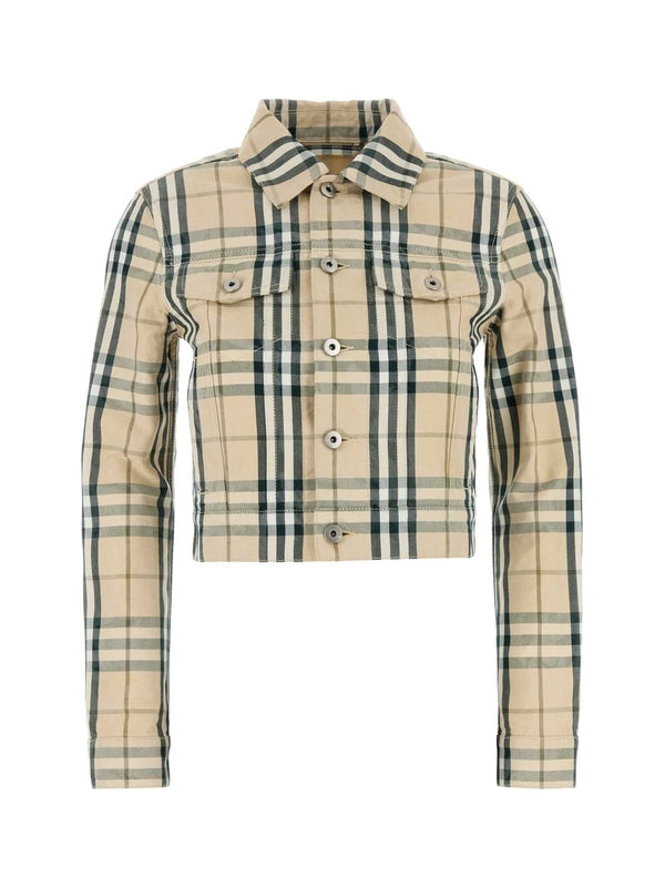 Vintage Check Cotton Trucker Jacket