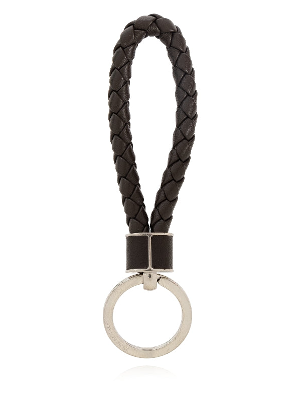 Intrecciato Leather Keyring