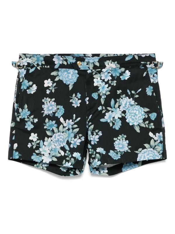 Allover Flower Printing Swim Shorts