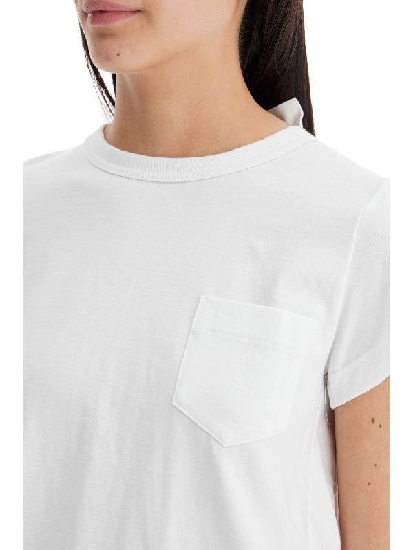 Back Pleated Short Sleeve T-shirt - Jente