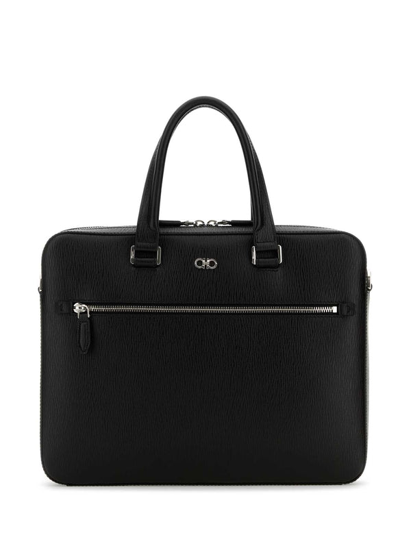 Gancini Leather Briefcase