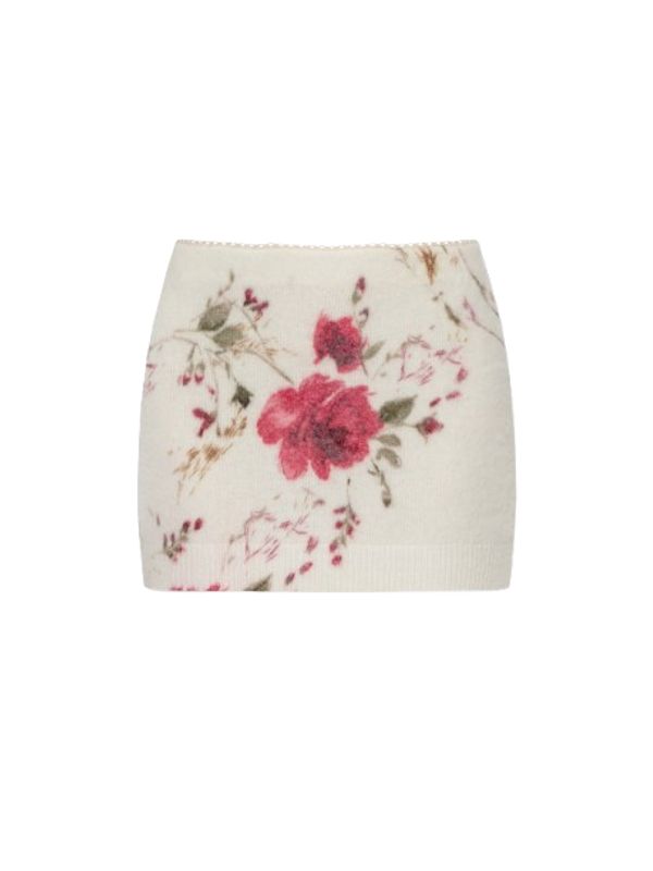 Flower
  Jacquard Knit Mini Skirt