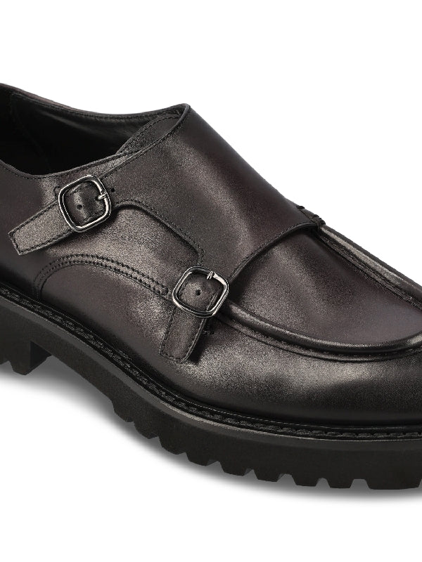 Calfskin Monk Strap Shoes