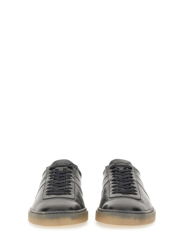 Black Cotton Lowtop Sneakers