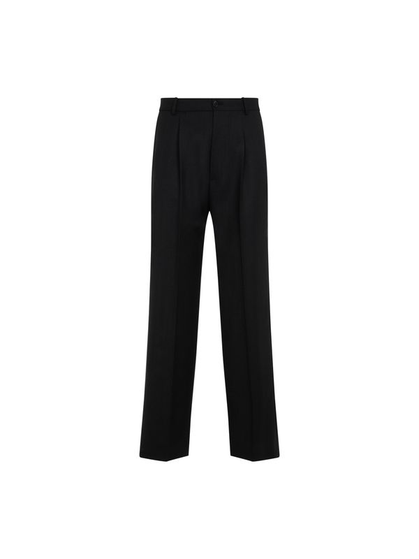 Black Wool Tailored Pants