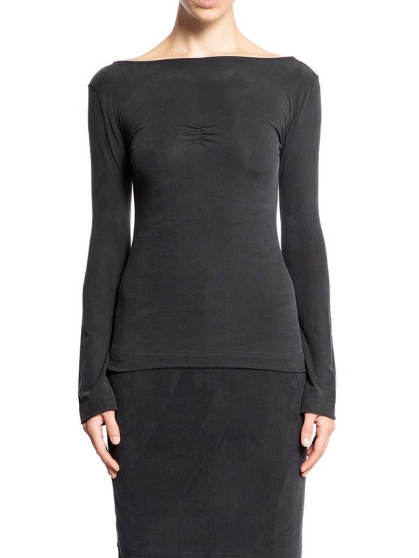 Black Minimal Longsleeve Top