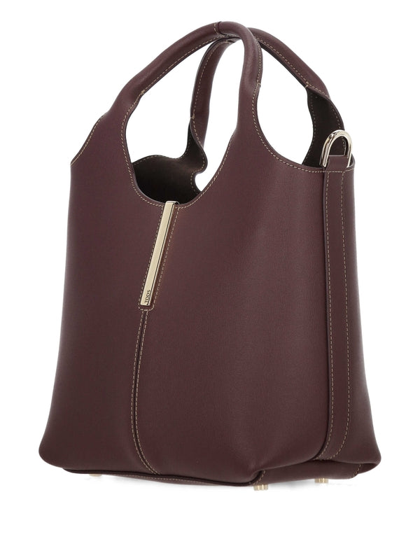 Tod'S Burgundy Tote Bags