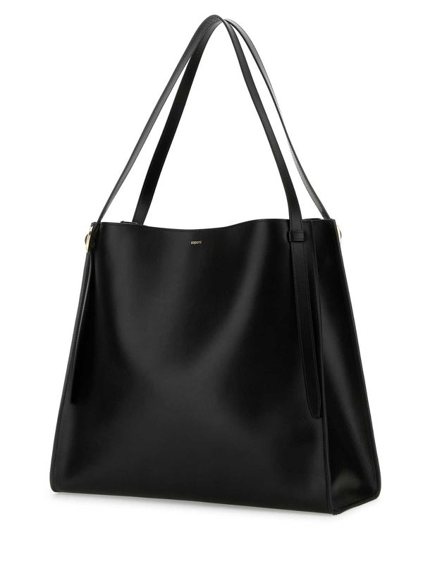 Belt Strap Leather Tote Bag