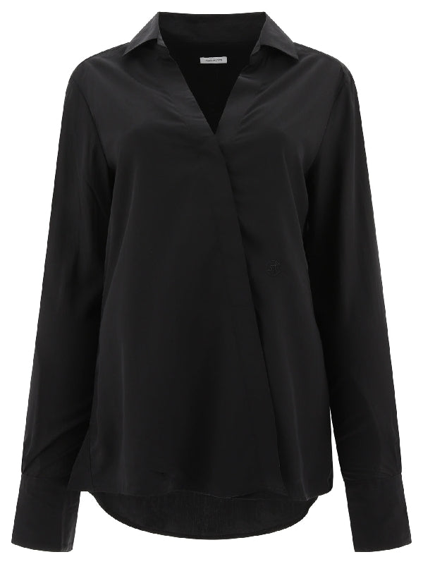 Irene Asymmetric V-Neck Shirt